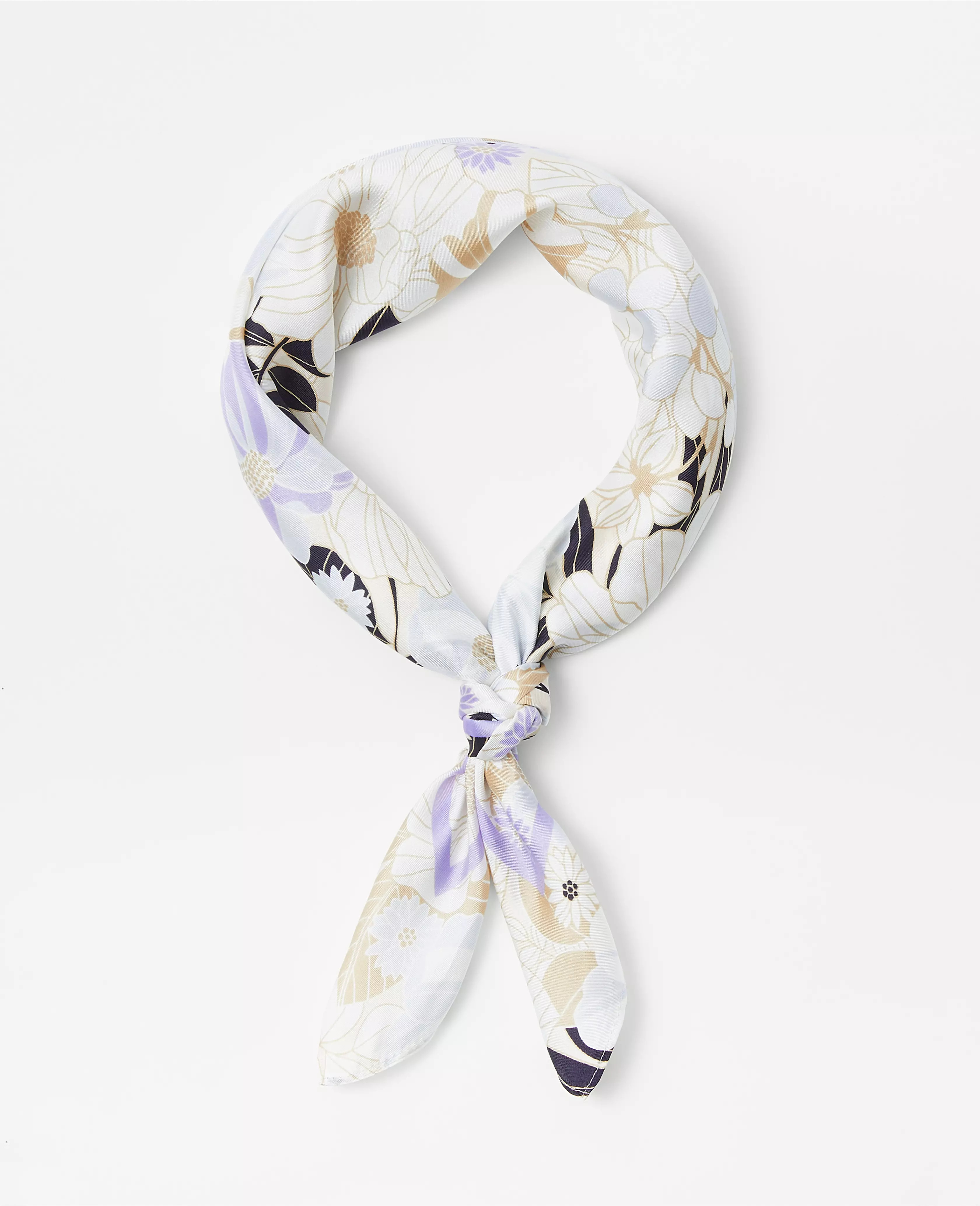 AT Weekend Floral Silk Little Scarf | Ann Taylor (US)