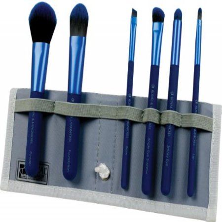 Royal Brush Moda Total Face Cosmetic Brush Set and Case, Blue | Walmart (US)