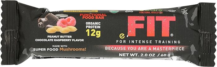 Ebars, Bar Fit Chocolate Raspberry Peanut Butter Organic, 2 Ounce | Amazon (US)