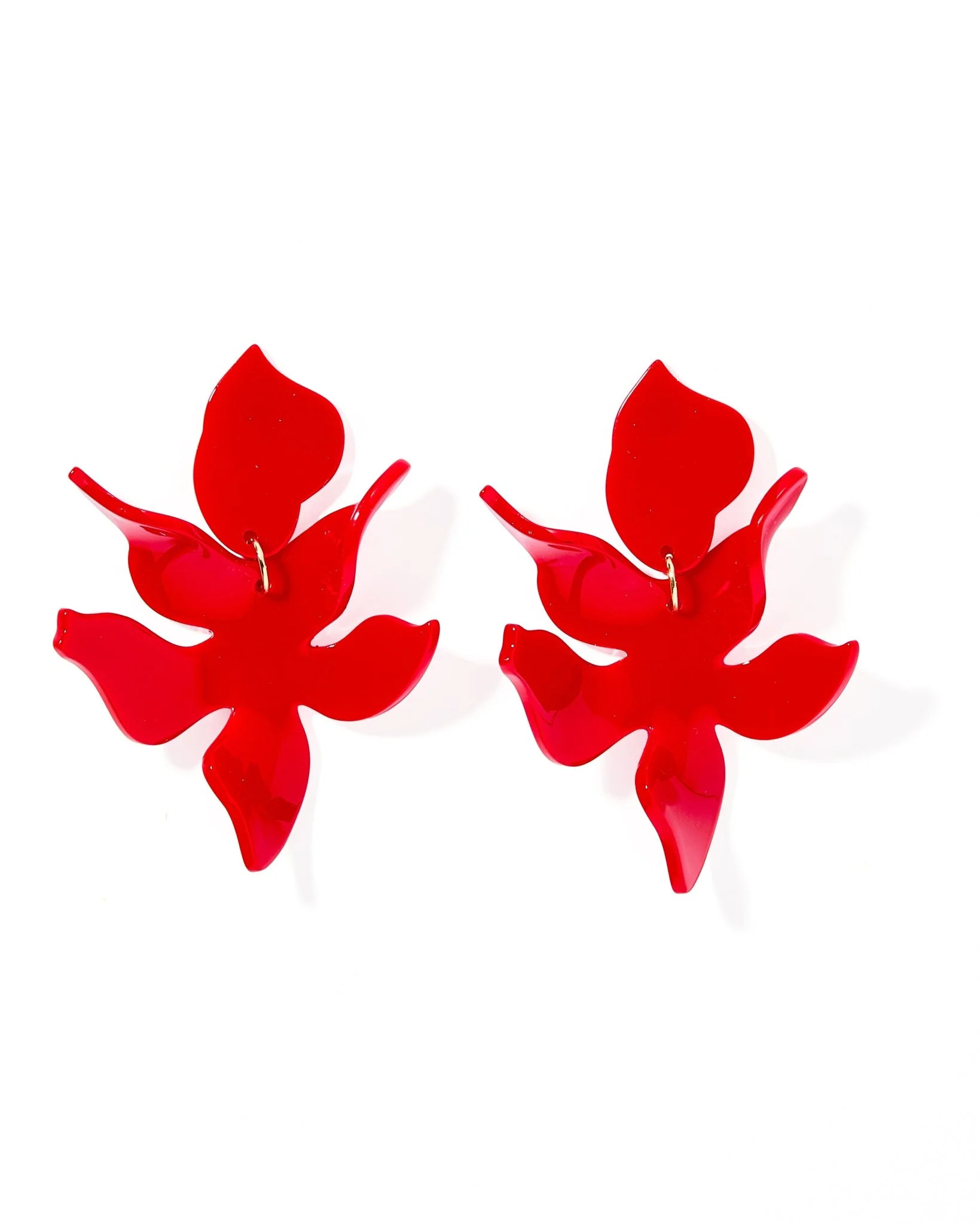 Flora Statement Earrings - True Red - Shop LINNY CO | LINNY CO LLC