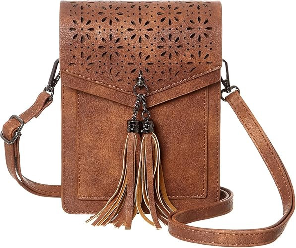 MINICAT Fringe Thicher Pocket Small Crossbody Cell Phone Purse Wallet For Women With Credit Card ... | Amazon (US)