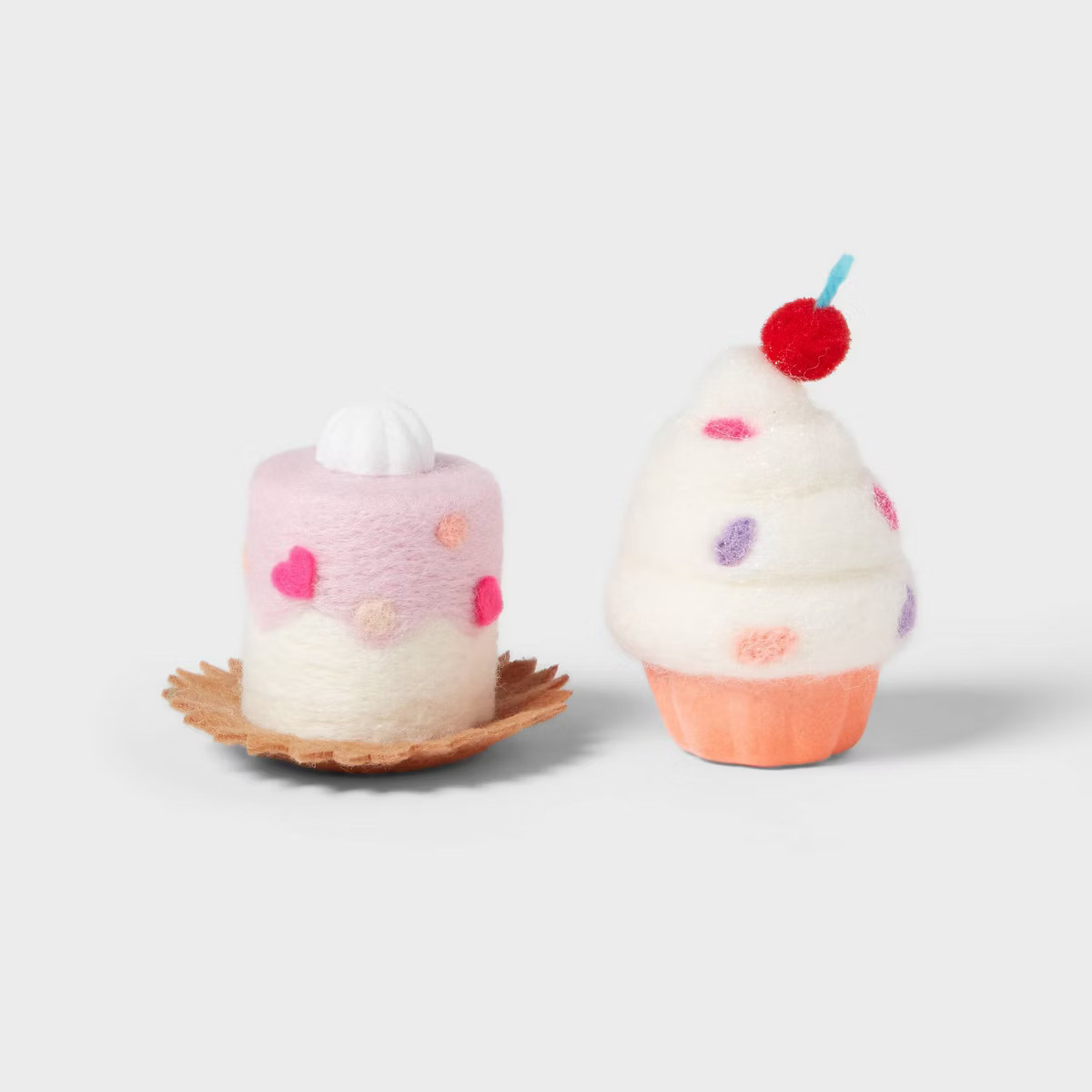 2pc Soft Sculpt Cupcakes Valentine's Day Decorative Accent Set - Spritz™ | Target