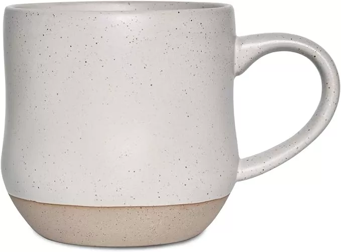 Bosmarlin Large Ceramic Wide Coffee Latte Mug Set of 2, 18 Oz, Big