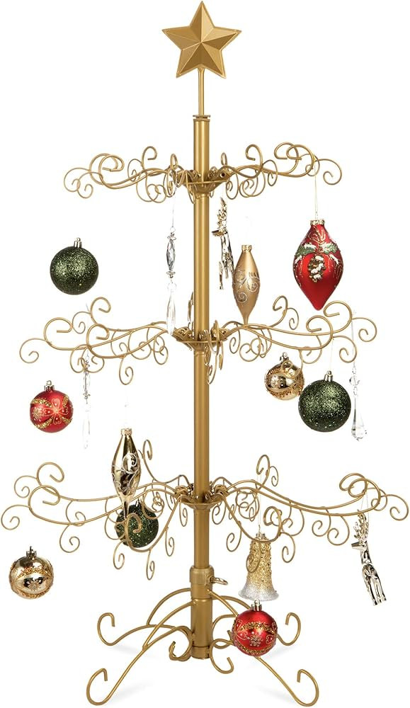 Best Choice Products 3ft Wrought Iron Ornament Display Christmas Tree w/Easy Assembly and Stand -... | Amazon (US)