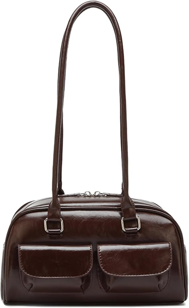 Y2K Shoulder Bag for Women Black Small Purse Retro Brown Purse Trendy Purse Women's Shoulder Hand... | Amazon (US)