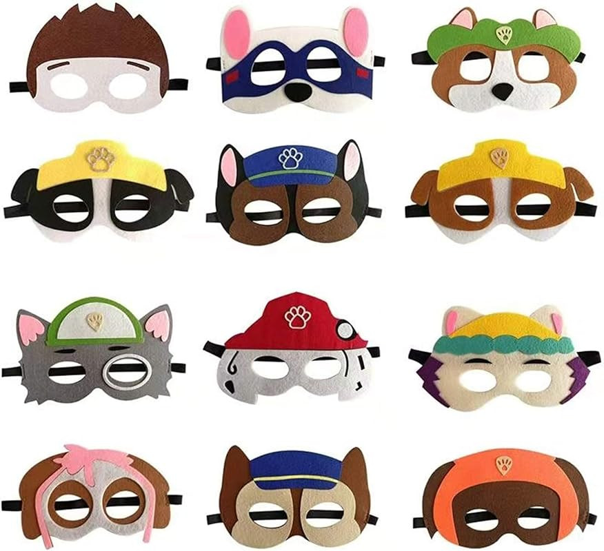 Amazon.com: 12PCS Paw Dogs Birthday Party Masks for paw Costume Party Decoration paw Dogs Patrol ... | Amazon (US)