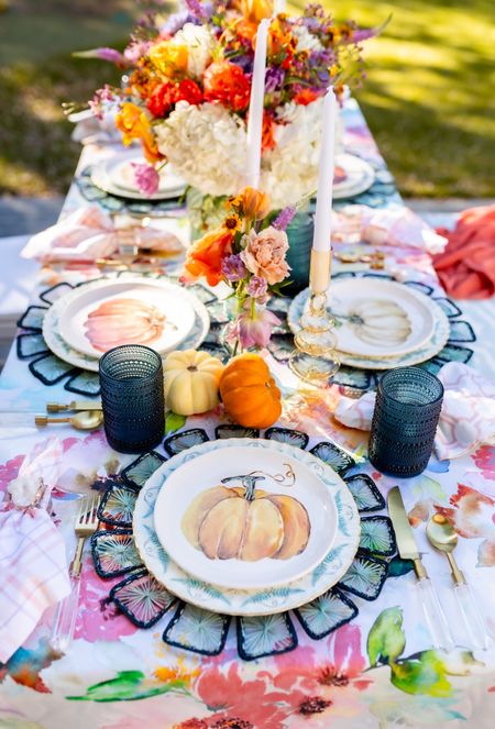 Thanksgiving table with a POP of color. 🦃🌈

#LTKSeasonal #LTKHoliday #LTKfindsunder100