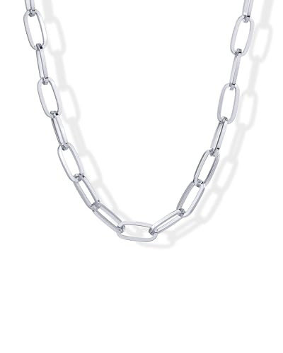 Amazon.com: PAVOI Collar de cadena de clip grueso chapado en oro amarillo de 14 quilates para muj... | Amazon (US)