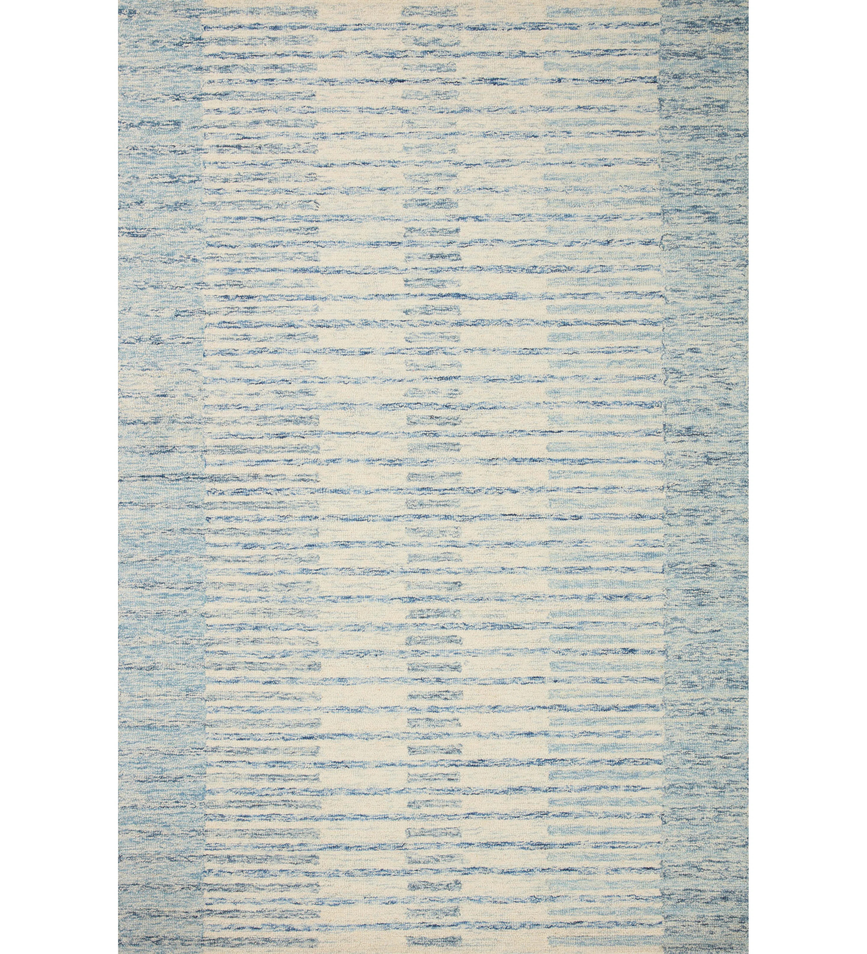 Chris Loves Julia x Loloi Chris Collection CHR-01 Ivory / Denim, Transitional  Area Rug | Wayfair North America