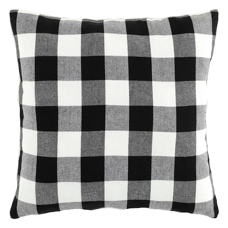 Black & White Buffalo Plaid Throw Pillow, 18" | At Home