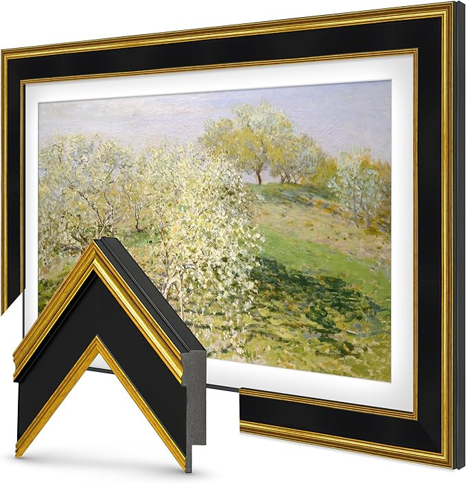 Antique Gold & Black 32" Deco TV Frame for Samsung The Frame/Pro TVs | Amazon (US)