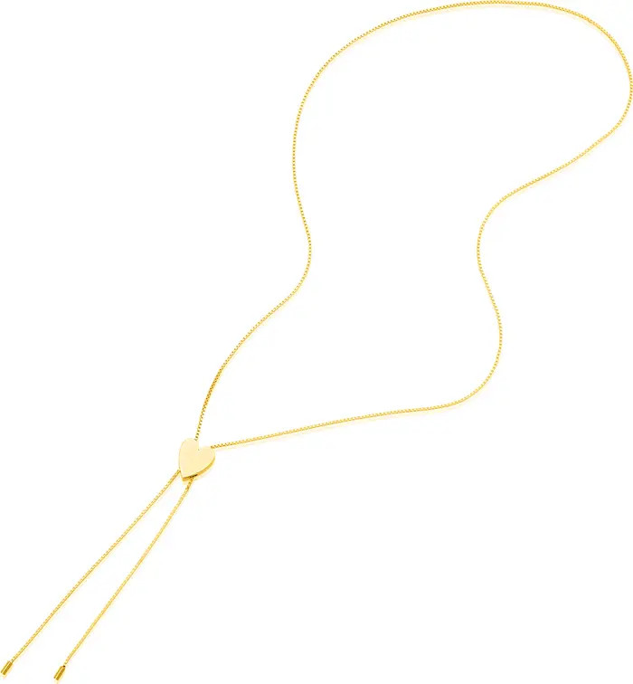 Gold Vermeil Heart Bolo Necklace | Nordstrom Rack