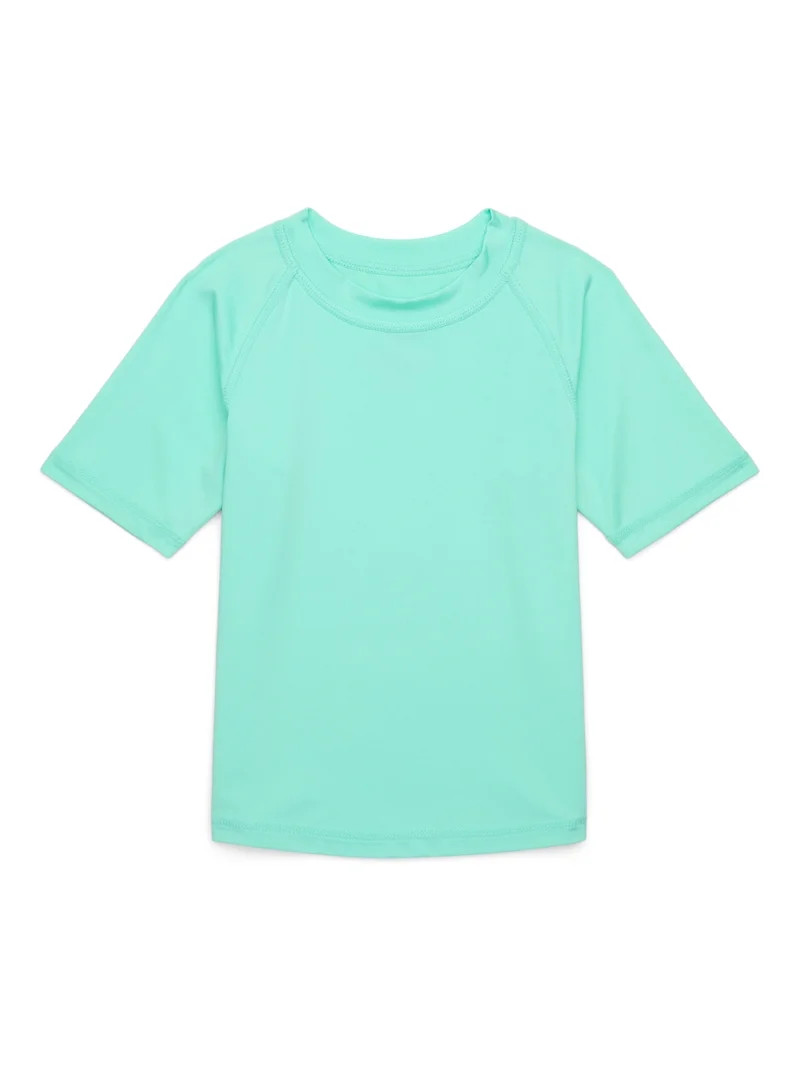 Wonder Nation Toddler Boys Rash Guard with Short Sleeves and UPF 50+, Sizes 12M-5T | Walmart (US)
