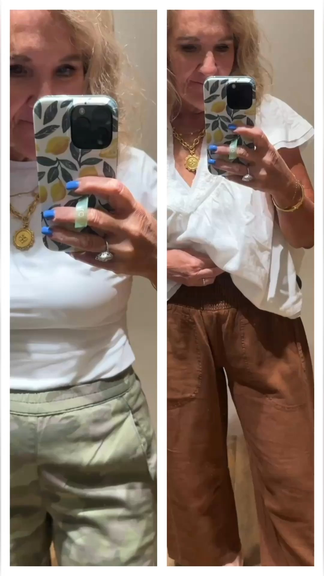 Camo pants are the Izzie. I sized down to a small regular length. Love these. Such a cool silhouette 

Brown linen are the Reese pants. Also sized down to a small regular length wider smocked waistband. 

Top is really pretty but I needed a small. This is a medium. 

20% off code SWEET20 good through 6/30 shop today! 

Anthropologie 

#LTKOver40 #LTKFindsUnder100 #LTKSaleAlert