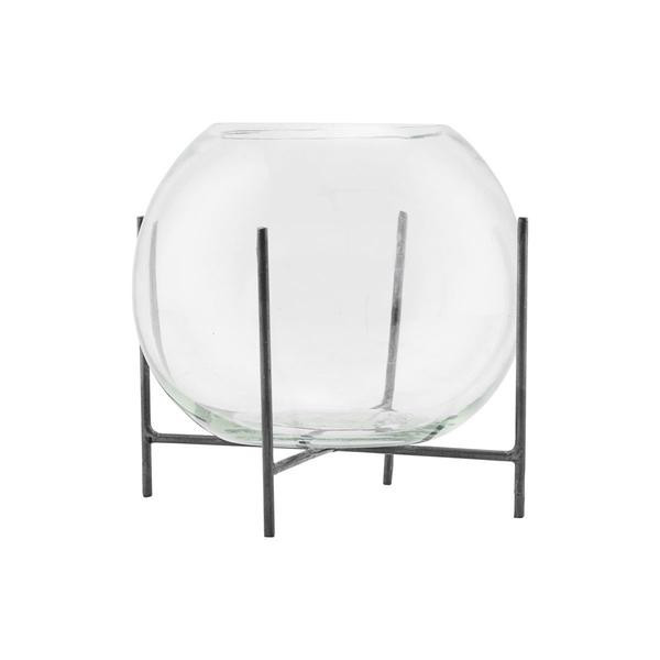 Vase With Stand Ada In Glass 15 Cm | Trouva (Global)