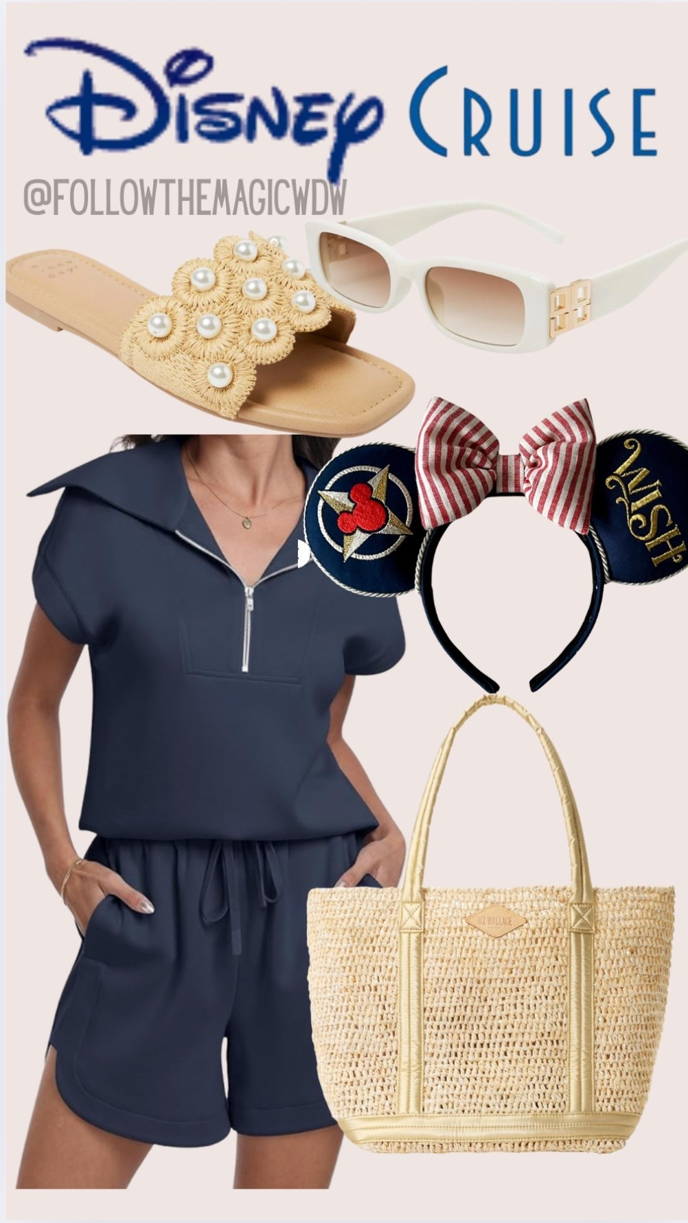 Cute outfit idea for a Disney Cruise. 🚢 Disney cruise outfit, Amazon find, target shoes, straw sandals, Minnie ears, Mickey ears, target find 

#LTKTravel #LTKPetite #LTKSummerEdit