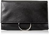 Jessica McClintock Nora Solid Large Envelope Clutch with Ring Closure, Black | Amazon (US)