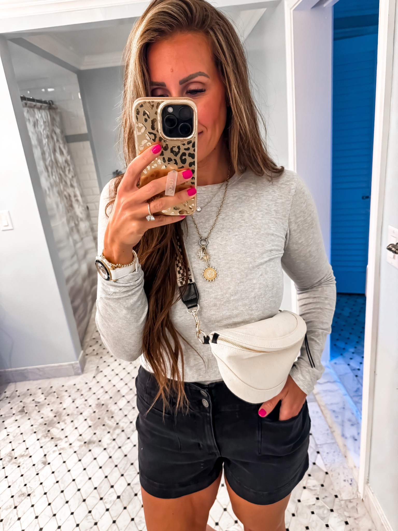 Size 12 shorts SO STRETCHY! 
Size large top 
Target bag 

#LTKfindsunder50 #LTKover40 #LTKmidsize