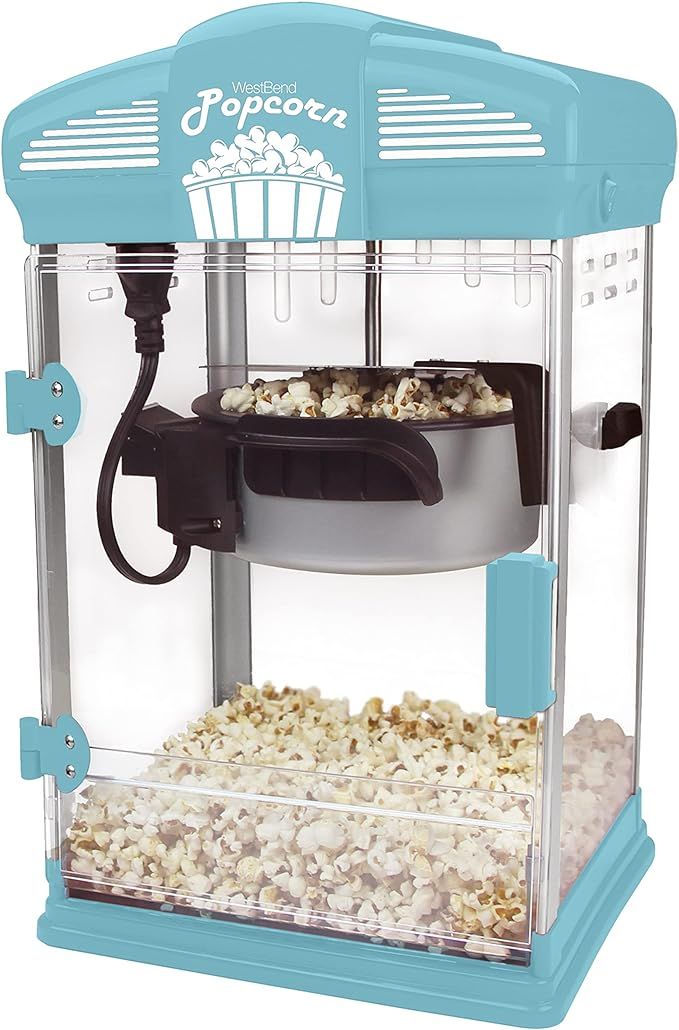West Bend Stir Crazy Movie Theater Popcorn Popper, Gourmet Popcorn Maker with Nonstick Popcorn Ke... | Amazon (US)