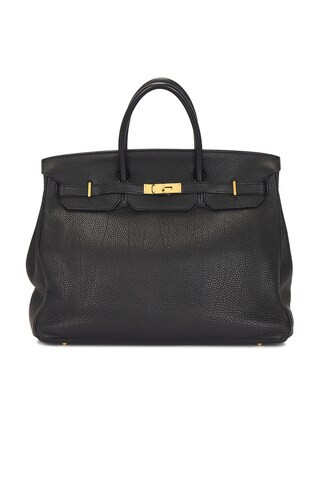 hermes Hermes Togo Birkin 40 Handbag in Noir - Black. Size all. | FWRD 