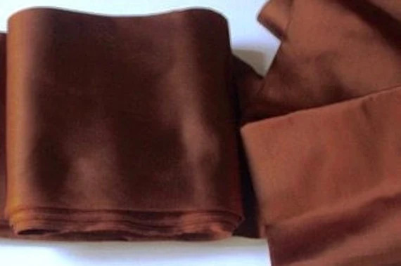 Vintage Satin Ribbon  5 3/4" x 1 yard Coppery Brown, Cinnamon with a hint of Rust Double Faced Sa... | Etsy (US)
