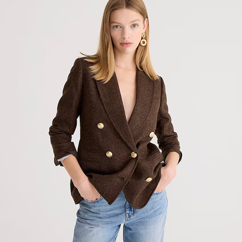 Bristol blazer in chocolate herringbone wool | J. Crew US