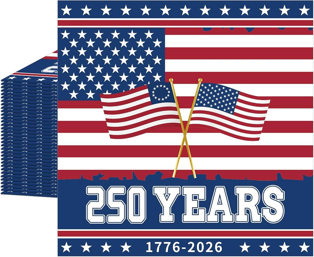 USA 250th Anniversary Patriotic Napkins,50 Pcs American Flag Design Disposable Paper Luncheon Nap... | Amazon (US)