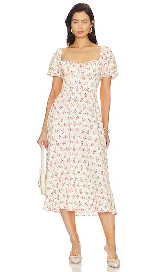 Bambi Midi Dress in Fawn | Revolve Clothing (Global)