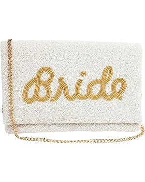 Clutch Purse for Wedding Day Beaded Clutch Purse Bachelorette Party Bridal Shower,Engagement Gift... | Amazon (US)