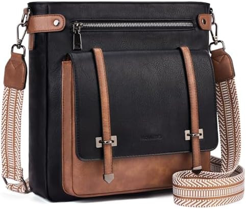 Roulens Crossbody Bags for Women,Multi Pocket Crossbody Purses Vegan Leather Shoulder Handbags Tr... | Amazon (US)