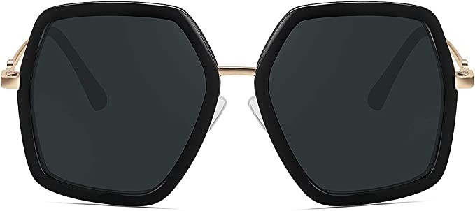 WOWSUN Oversized Big Fashion Sunglasses For Women Irregular Fashion Shades | Amazon (US)