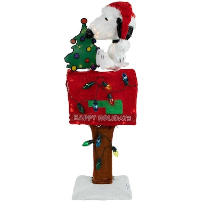 Northlight LED Lighted Peanuts Snoopy on Mailbox Outdoor Christmas Decoration - 32 inch - Clear L... | Lowe's