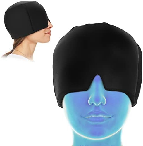 Form Fitting Migraine Relief Ice Head Wrap | Headache and Migraine Hat | Hot and Cold Therapy for... | Amazon (US)