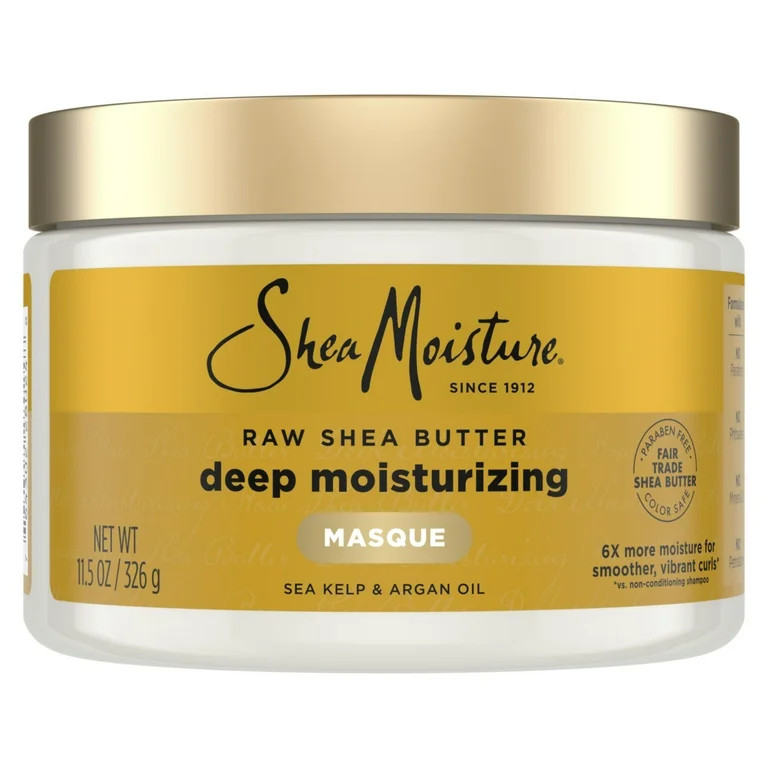 SheaMoisture Raw Shea Butter Deep Moisturizing Hair Masque Raw Shea Butter, 11.5 oz | Walmart (US)