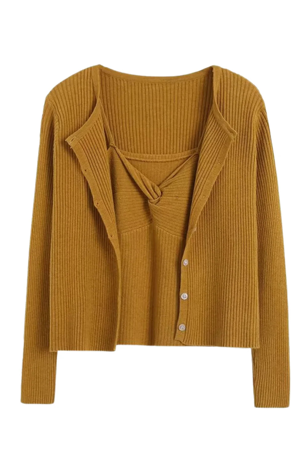 'Wyonna' Knitted Top & Cardi Set (6 Colors) | Goodnight Macaroon