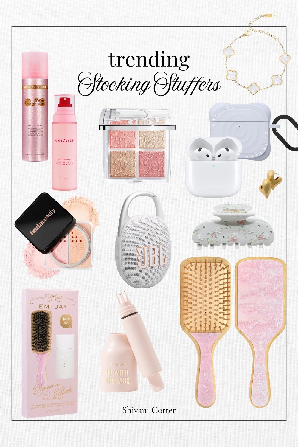 Trending Stocking Stuffers Every Girl Wants
Need stocking stuffers that everyone is loving in 2025? From beauty must-haves and viral makeup favorites to the cutest accessories and everyday tech… hese are the trending stocking stuffers that keep popping up everywhere (and for good reason). Perfect for teen girls, college girls, best friends, sisters… or honestly, yourself 😉 Shop all of these trending stocking stuffer ideas through my LTK. 
#ltkfindsunder50 #ltkstockingstuffers #ltkteen #viralbeauty #airpodcase #emijay #rhode #bluetoothspeaker #settingspray #glitter


#LTKGiftGuide #LTKHoliday #LTKBeauty