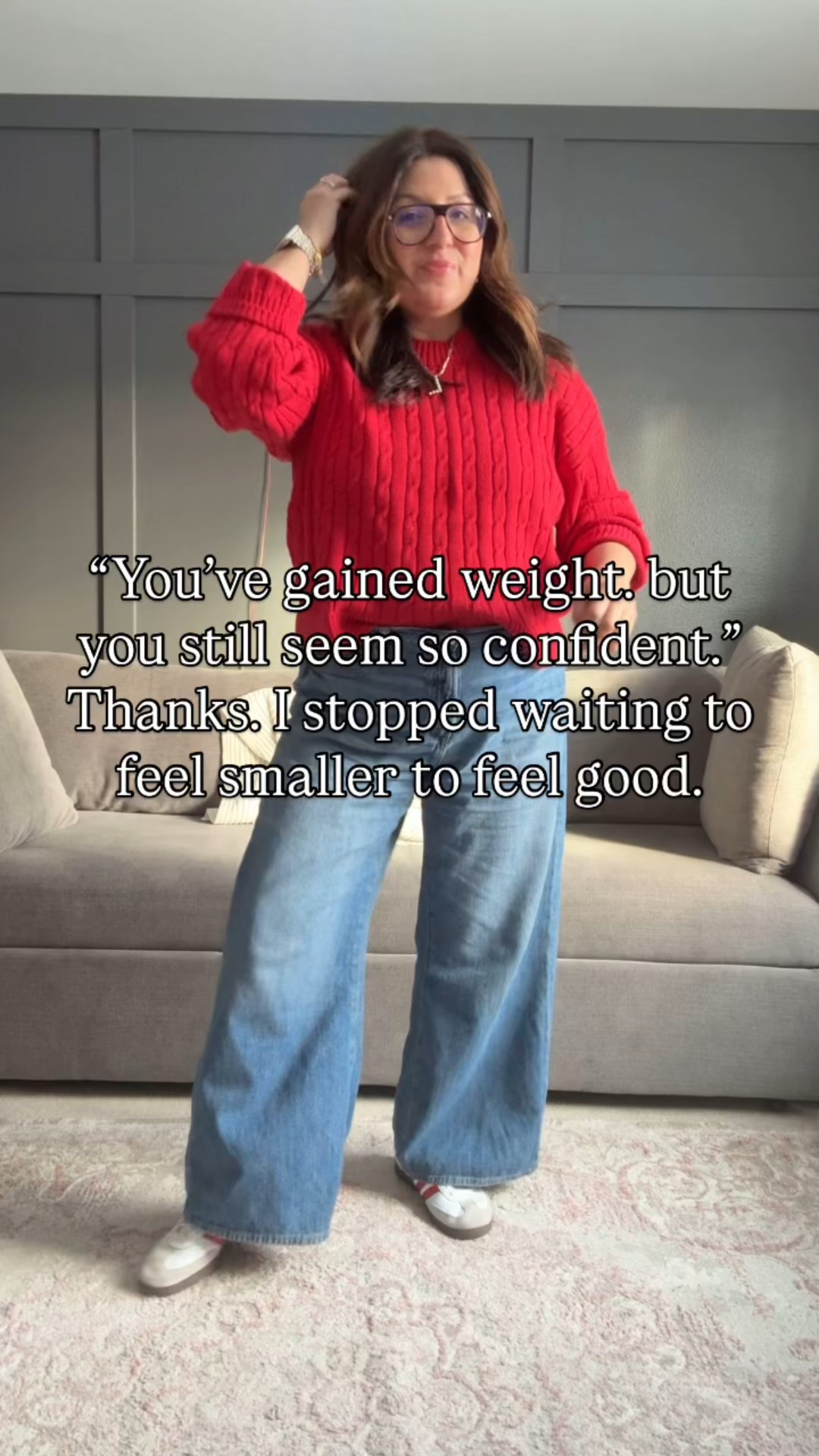 Today’s ootd:
A&F wool coat (XL)
GAP Factory sweater (XL)- sold out but linked similar
GAP Factory jeans (33)
Adidas sambas

#LTKootd #LTKMidsize #LTKOver40