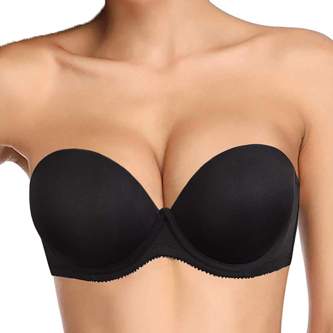 Plusexy Women's Push Up Strapless Bra Thick Padded Underwire Convertible Multiway Bras | Amazon (US)