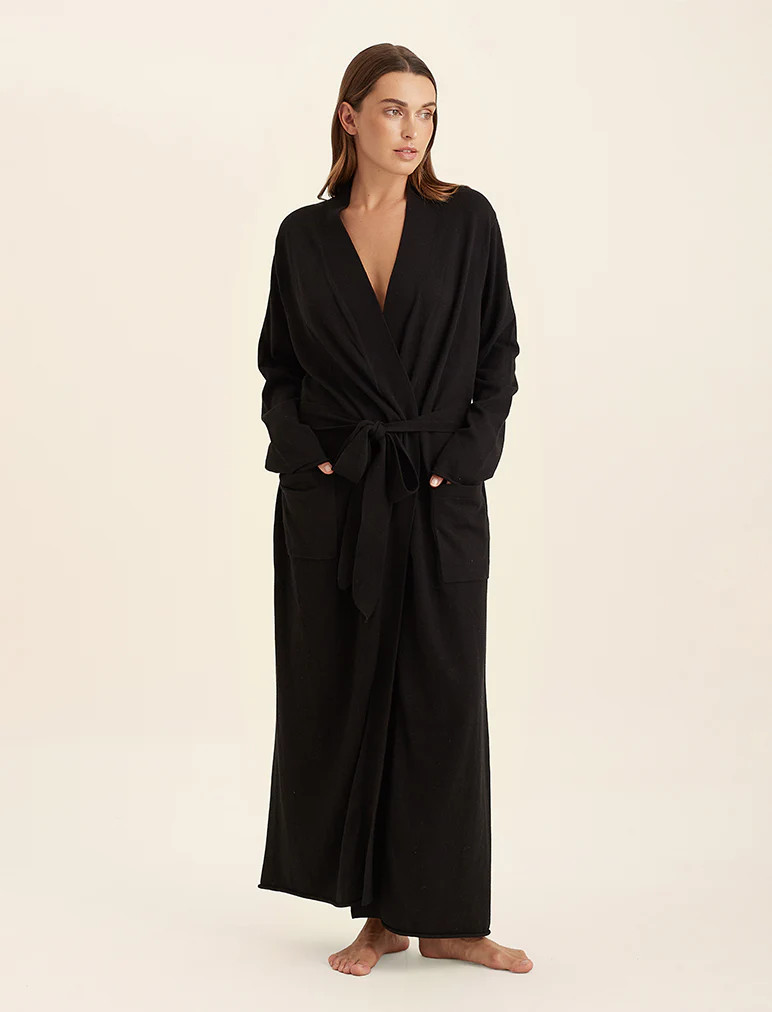Cotton Cashmere Maxi Robe | Papinelle Sleepwear US