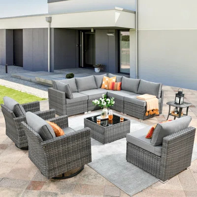 Almeria 8 - Person Outdoor Seating Group with Cushions | Wayfair North America