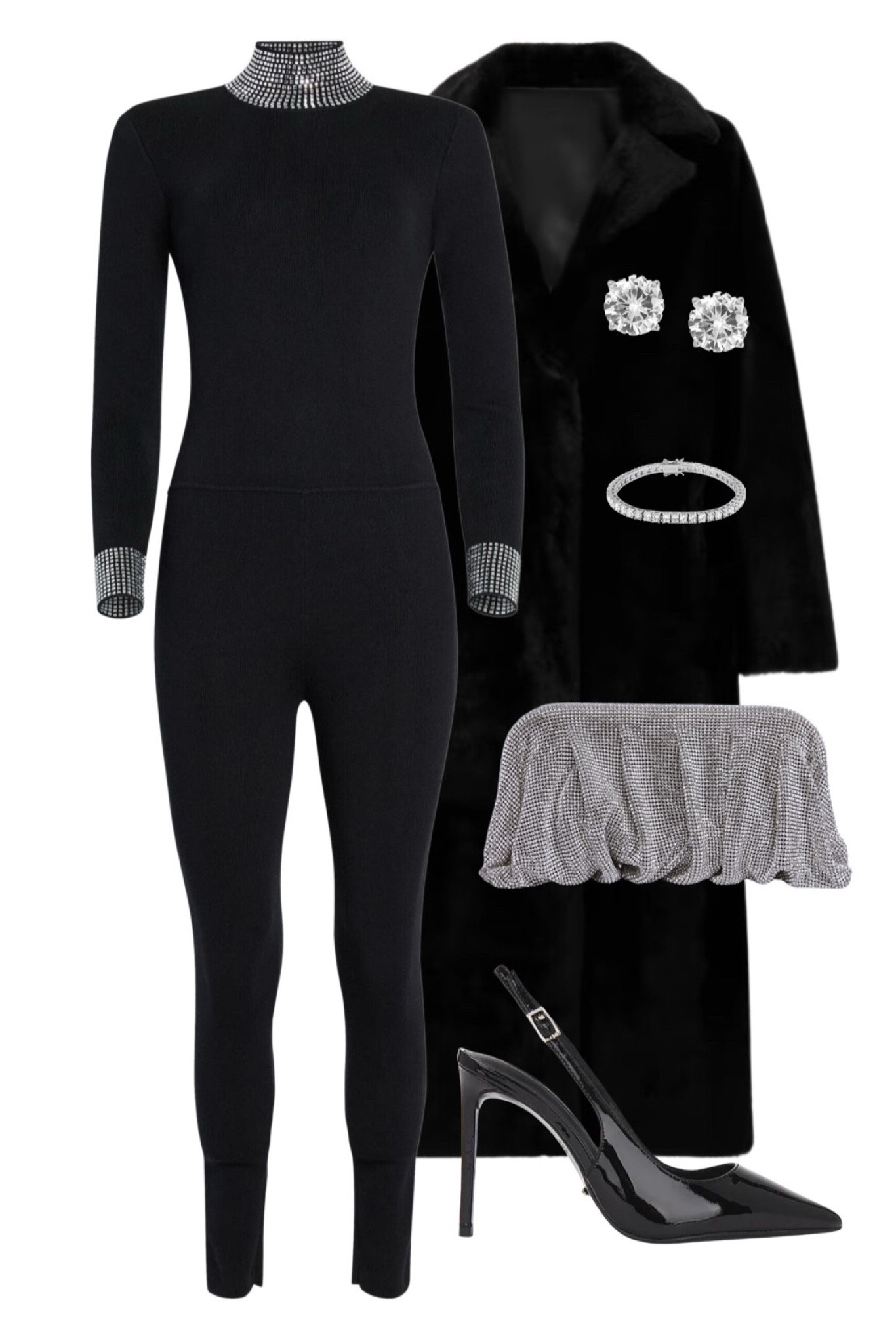 This stunning embellished body hugging black jumpsuit is the perfect outfit for a holiday party, new year’s eve party, or special occasion this season! I styled it with a black faux fur coat for the winter 🖤

#LTKParties #LTKSeasonal #LTKHoliday