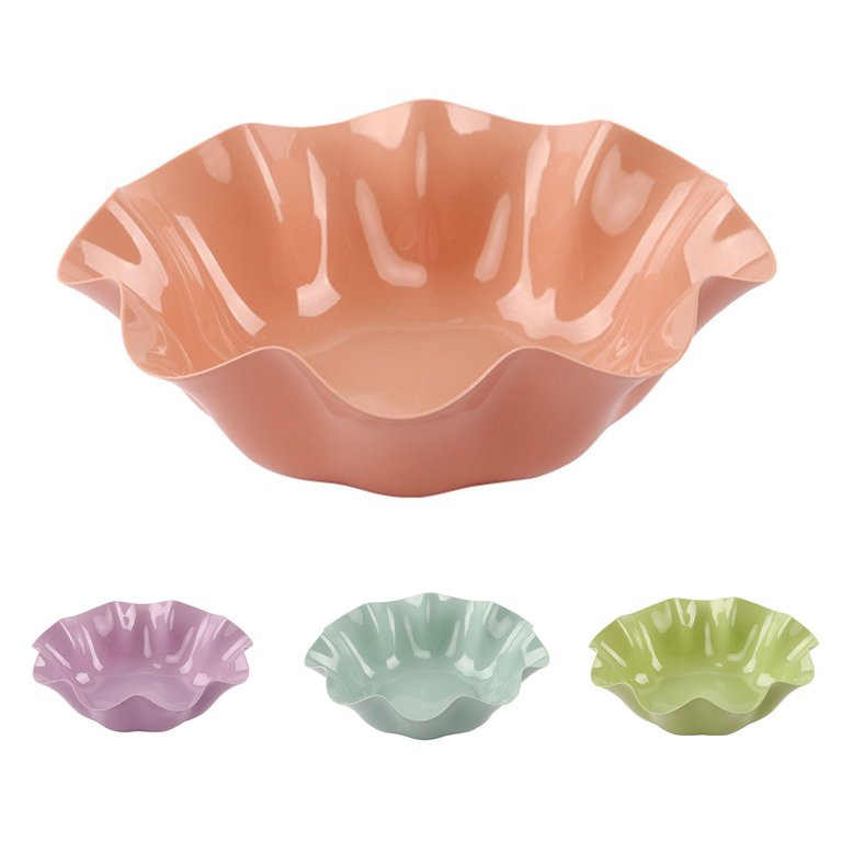 Cheer.US 2 Pcs Plastic Serving Bowls – Party Snack or Salad bowl, Snack Dish All-purpose Ruffle... | Walmart (US)