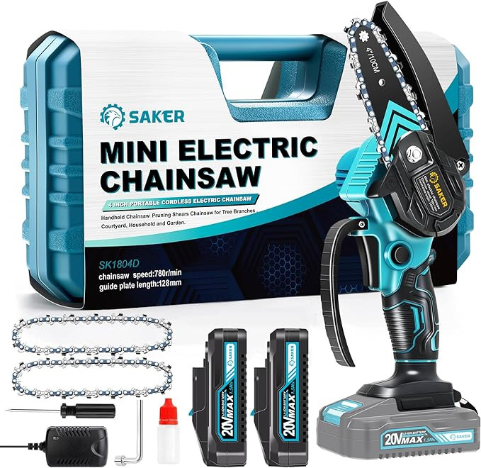 Saker Mini Chainsaw,Portable Electric Cordless Chainsaw,Battery Powered,Small Power Handheld Chai... | Amazon (US)