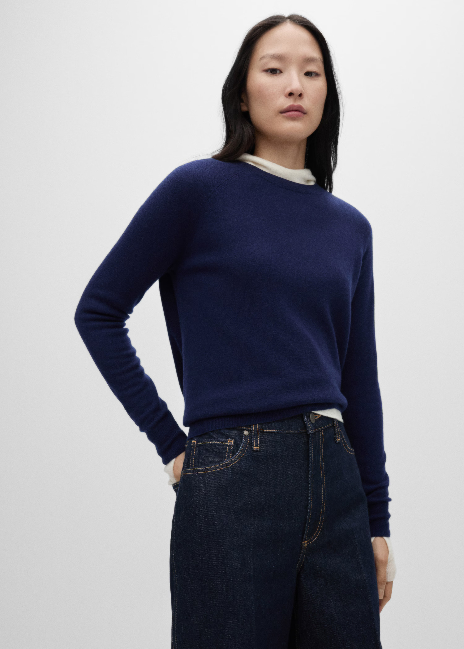 Rounded neck wool sweater | Mango (US/MX/AU)