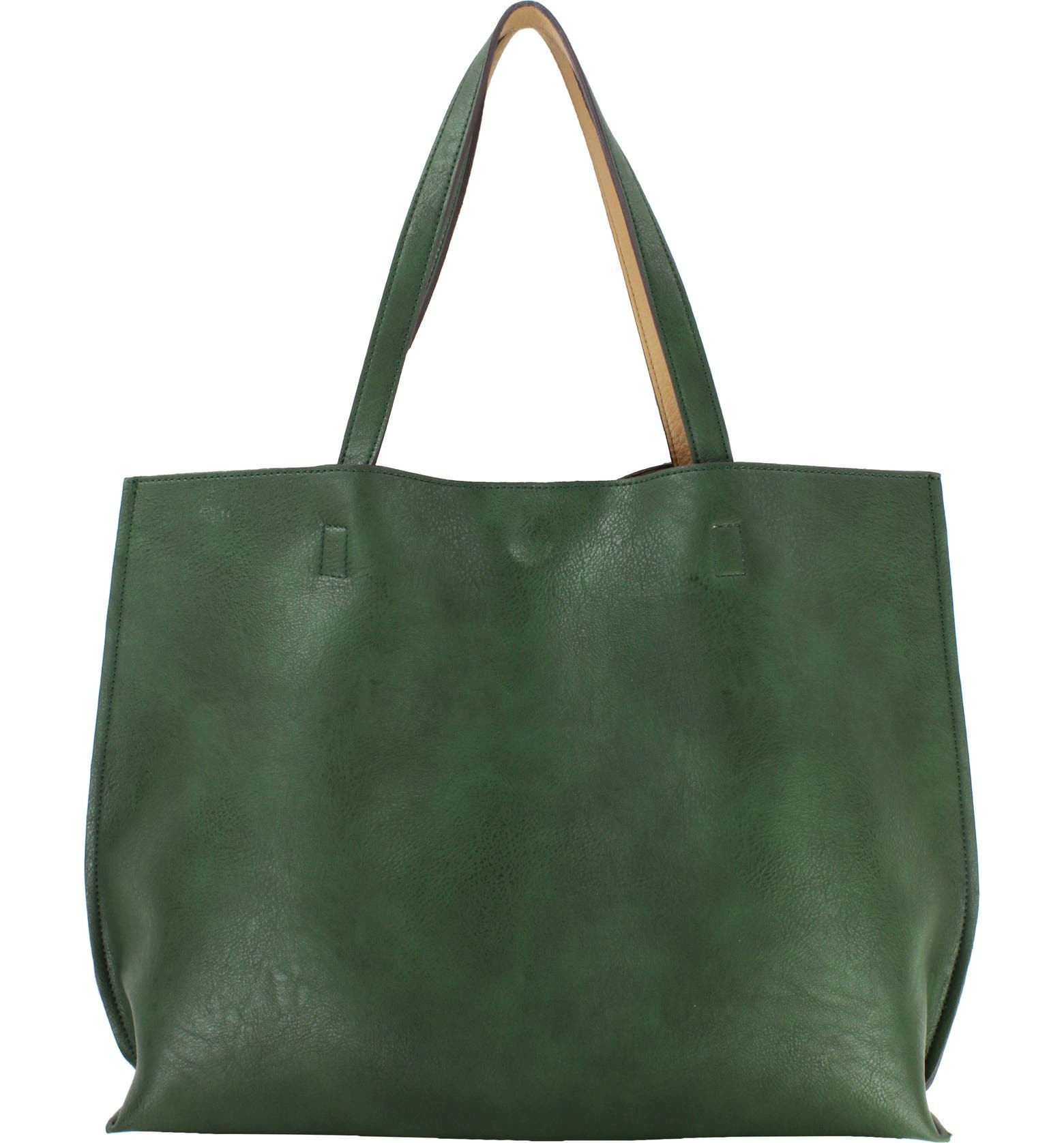 Street Level Reversible Faux Leather Tote & Wristlet | Nordstrom | Nordstrom