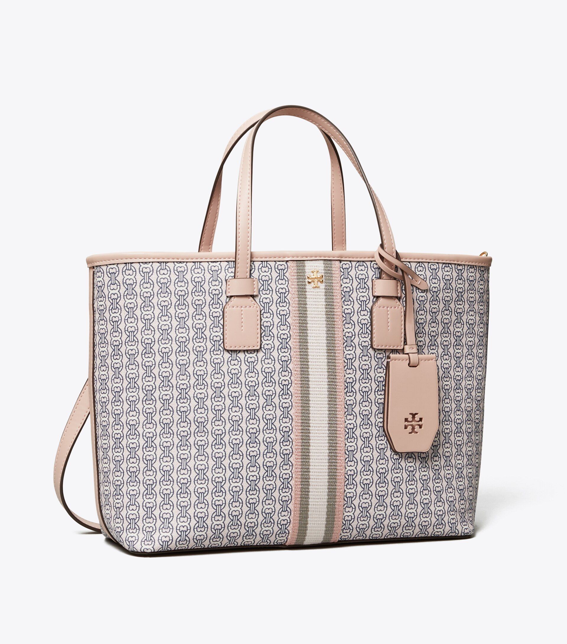 Gemini Link Canvas Small Top-Zip Tote Bag | Tory Burch (US)