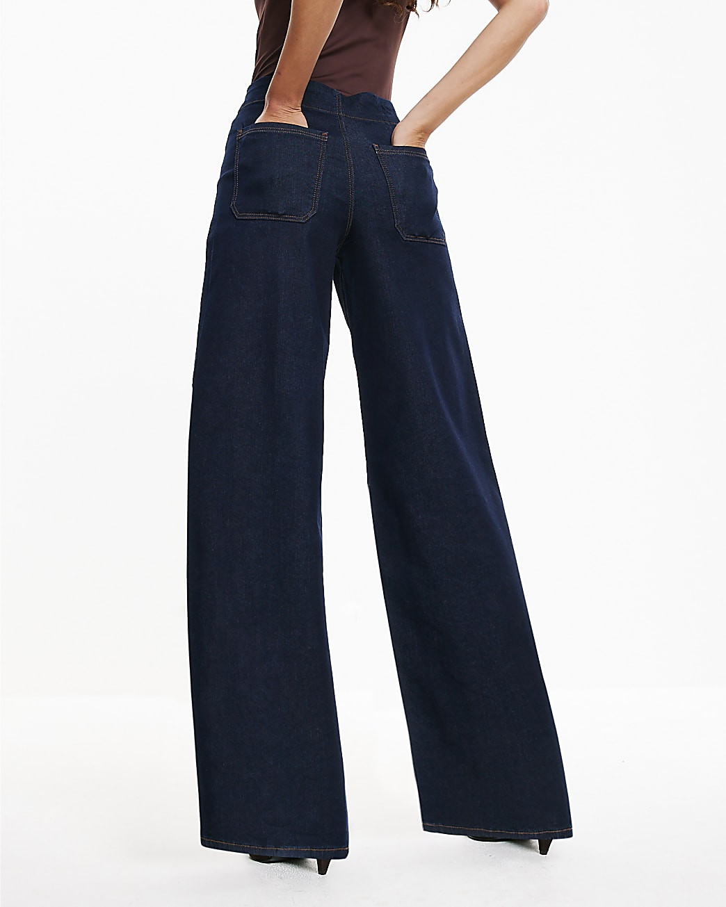 Indigo Pull-On Sculpt Palazzo Jeans | River Island UK & IE