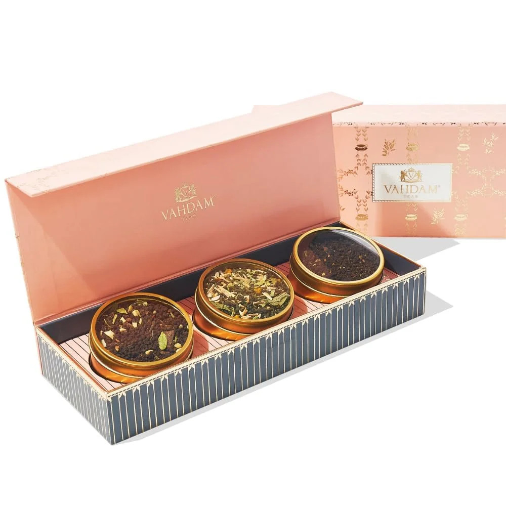 VAHDAM, BLUSH - Diwali Gift Set, 3 Teas (45+ Servings) in Presentation Box | Premium Tea Gift Set... | Walmart (US)
