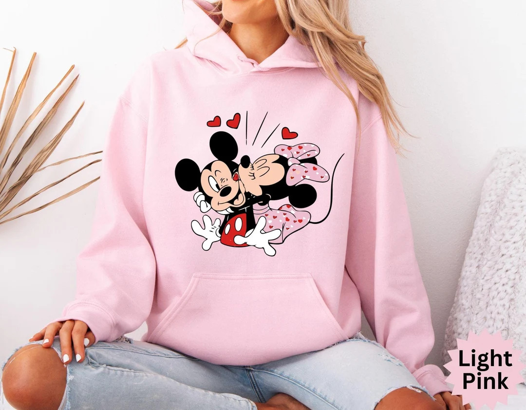 Retro Mickey and Minnie Valentine Sweatshirt, Disneyland Love Hoodie, Valentines Day Gift, Disney... | Etsy (US)