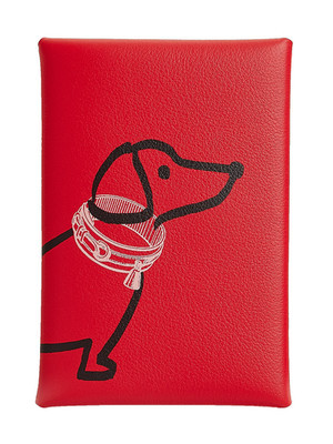 Hermes Wallet Calvi Duo Compact Dachshund Dog Rouge De Coeur Red Card Holder | eBay US